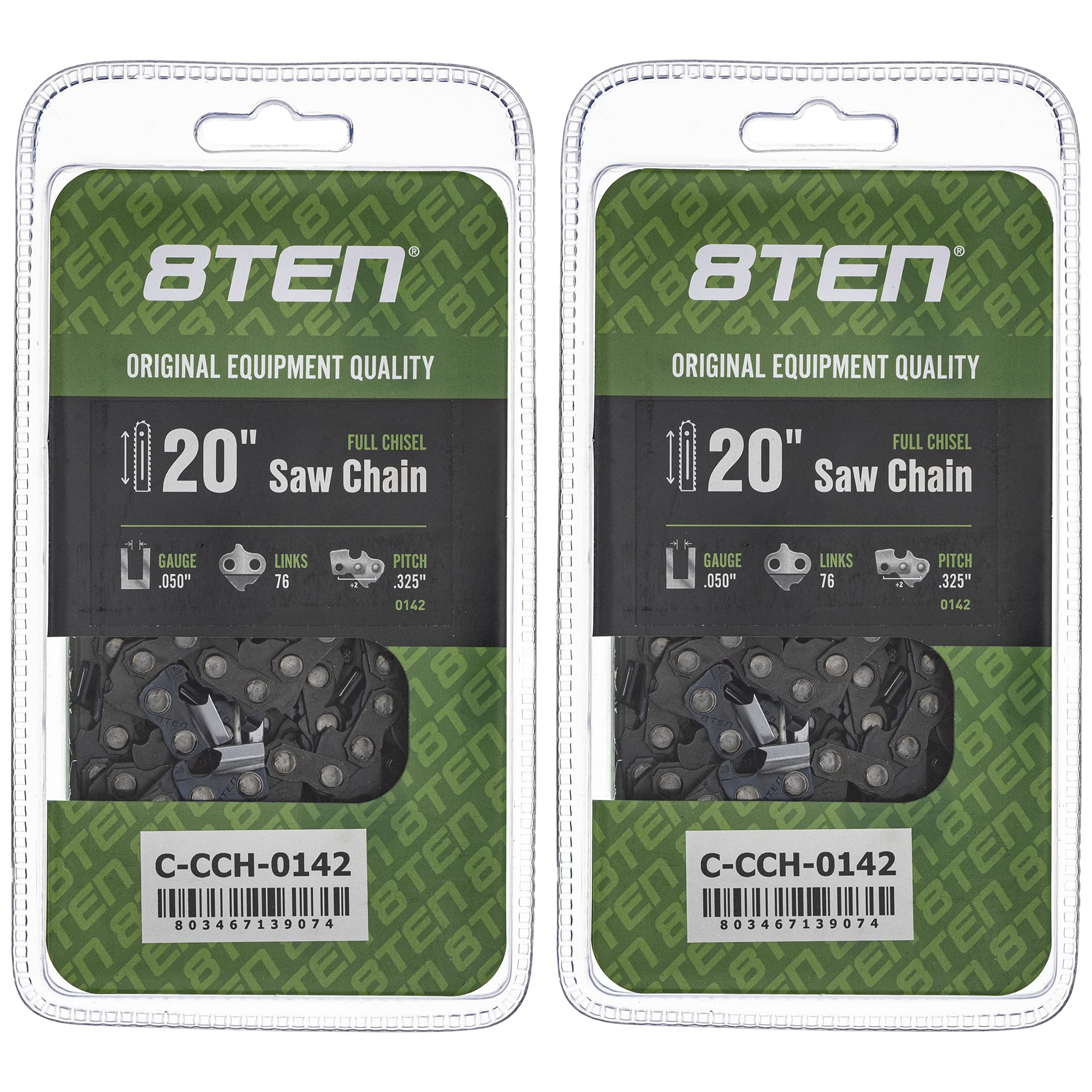 Amazon.com: 8TEN Full Chisel Chainsaw Chain 20 Inch .050 .325 76DL
